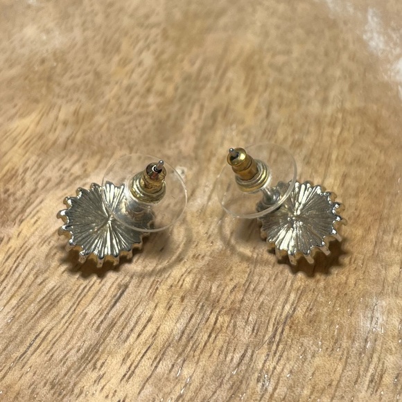 Yellow Tear Drop Rhinestone Post Earrings - Picture 7 of 11